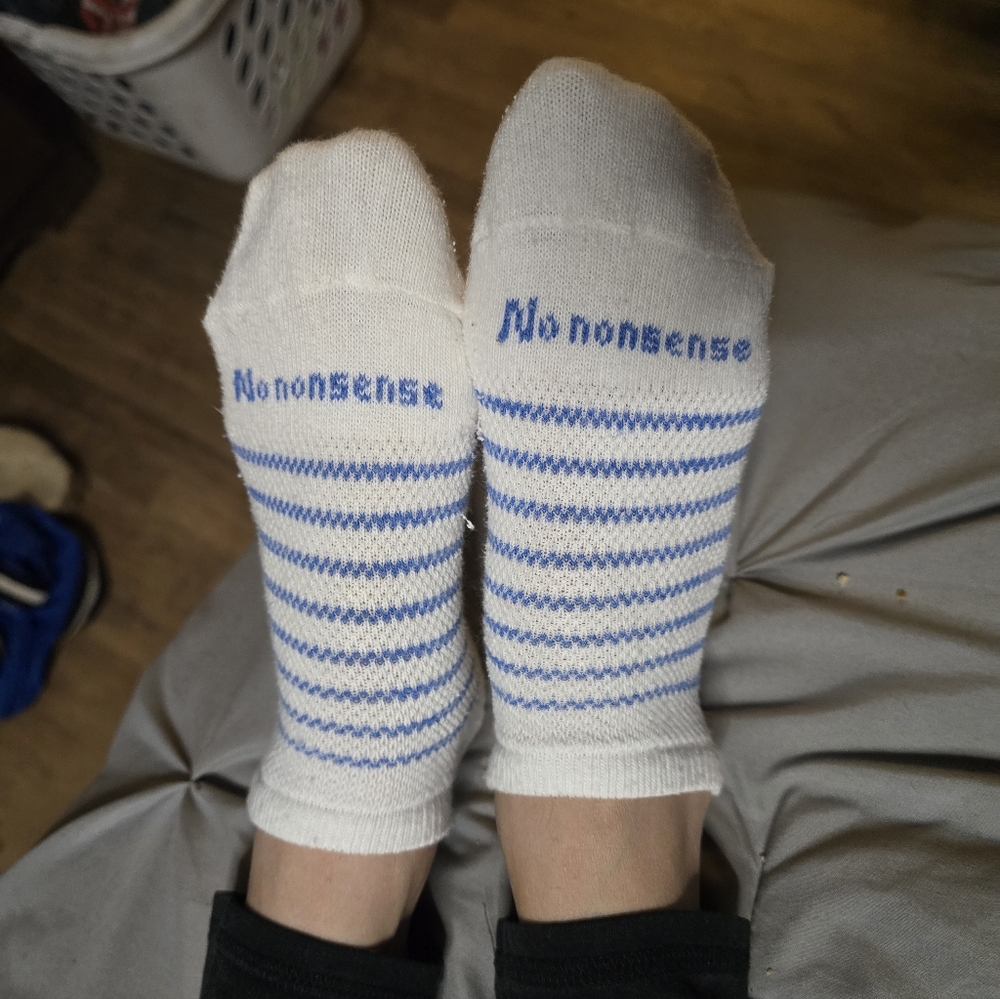 Blue And White No Nonsense Socks